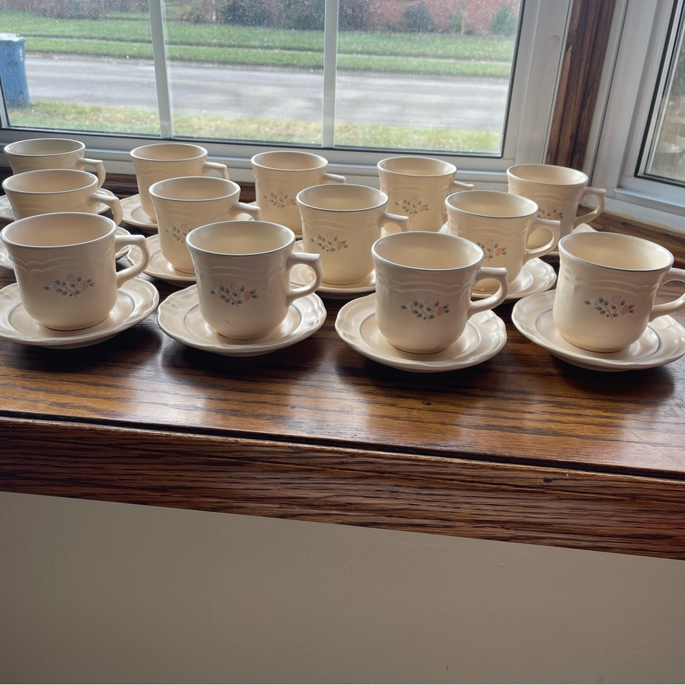 12 Pfaltzgraff Remembrance cup and saucer set